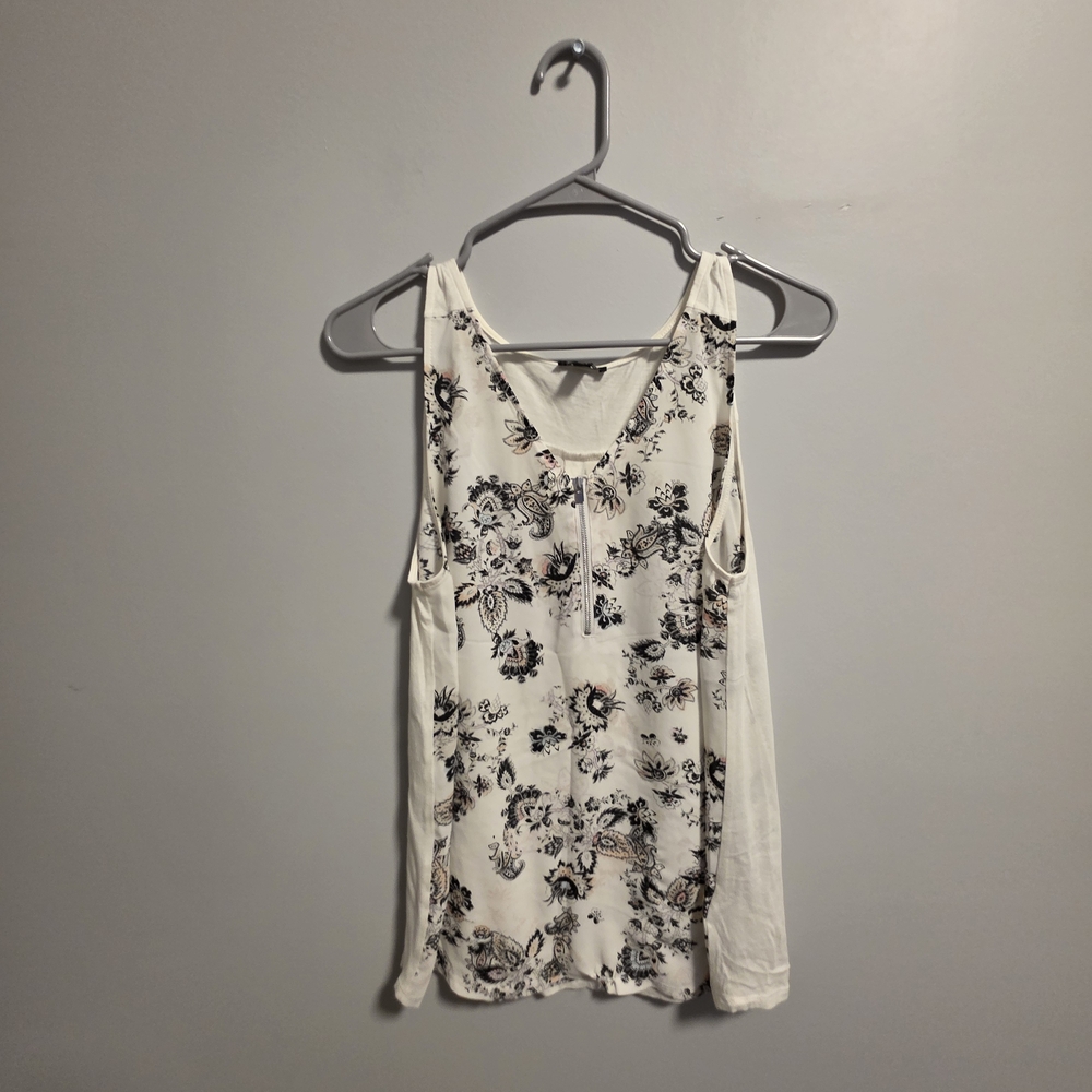 Express Black and White Floral Camisole